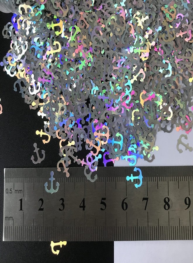 PrettyG 10 Grams/Pack -Boat Anchor Shape Holographic Glitter Sequins - Festival Rave Beauty Makeup Face Body Nail Art Decoration LB100 - Image 2